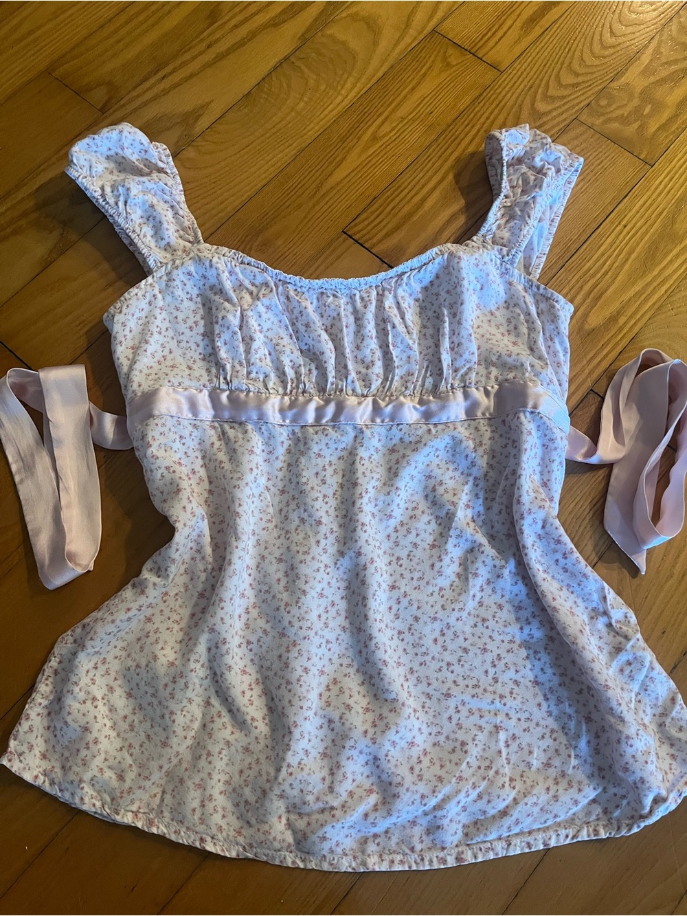 hollister floral pink babydoll top